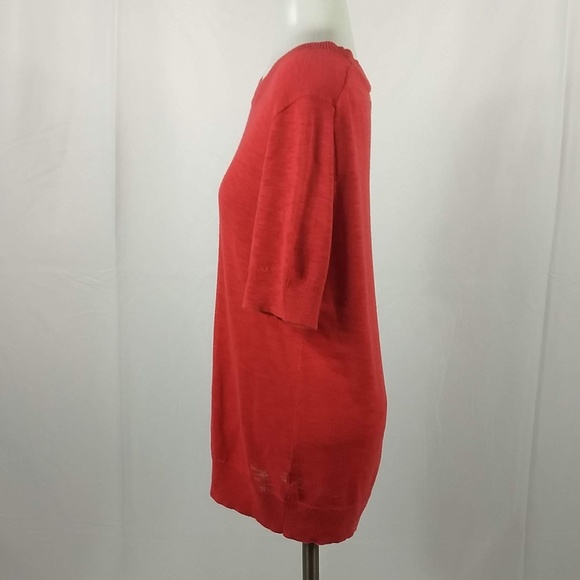 J. Crew Size Small Red Short Sleeve Blouse Top - Picture 4 of 7